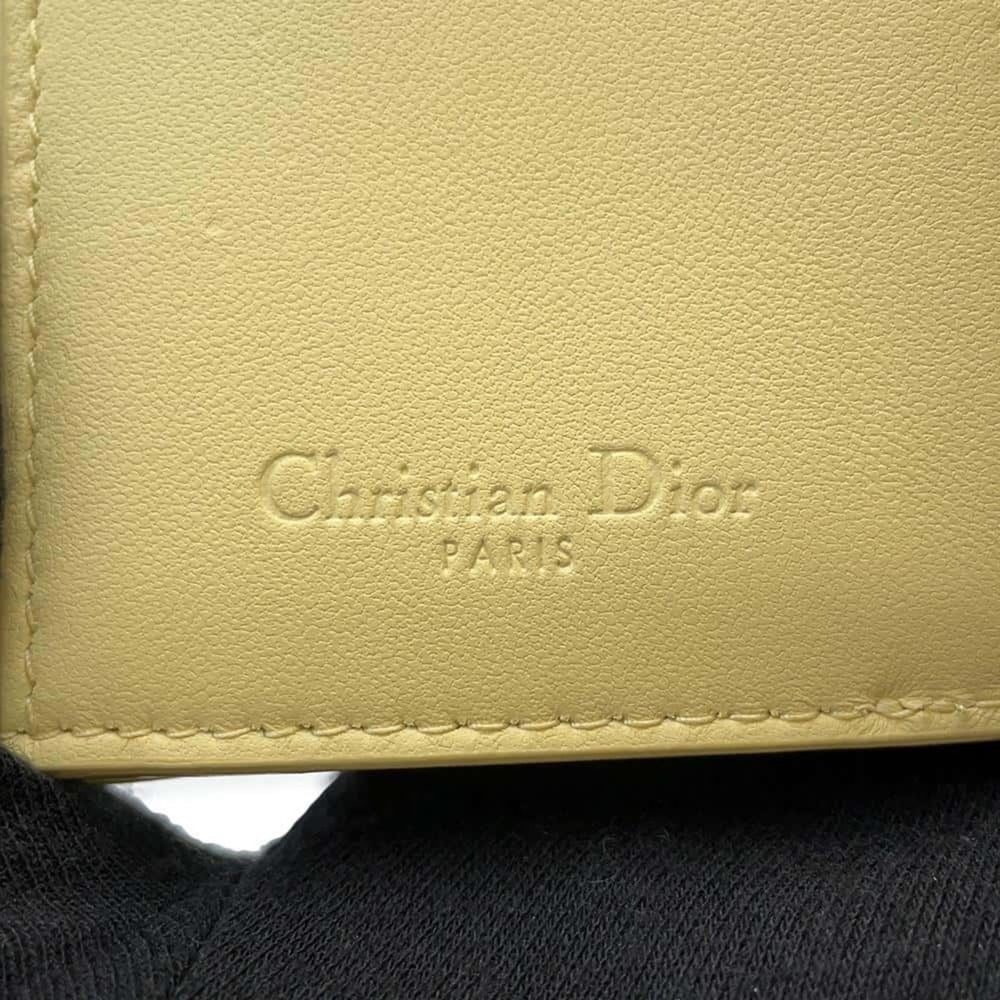 CHRISTIAN DIOR Tri-fold Wallet Lady Lotus Cannage Black S0181ONMJ - Picture 13 of 15
